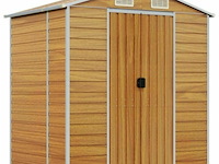 Tuinhuisje: lichtbruin gegalvaniseerd staal