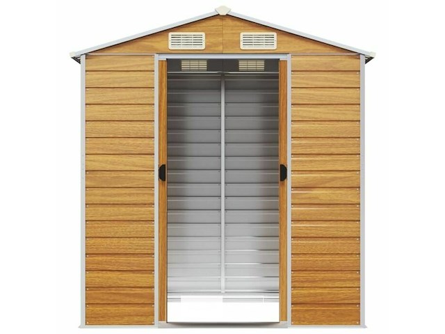 Tuinhuisje: lichtbruin gegalvaniseerd staal - afbeelding 5 van  7