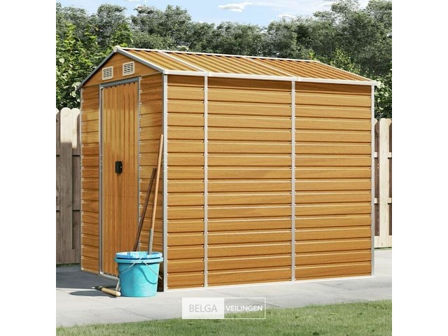 Tuinhuisje: lichtbruin gegalvaniseerd staal - afbeelding 2 van  7