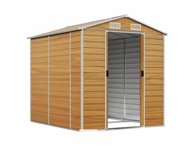 Tuinhuisje: lichtbruin gegalvaniseerd staal - afbeelding 3 van  7