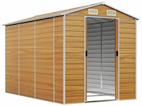 Tuinhuisje: lichtbruin gegalvaniseerd staal - afbeelding 3 van  5