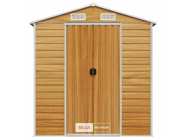 Tuinhuisje: lichtbruin gegalvaniseerd staal - afbeelding 4 van  5