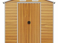 Tuinhuisje: lichtbruin gegalvaniseerd staal - afbeelding 4 van  5