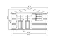 Tuinhuisje linz 13,25 m2 3880x3880x2533 gratis bezorging - afbeelding 3 van  7
