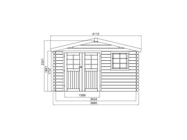 Tuinhuisje linz 13,25 m2 3880x3880x2533 gratis bezorging - afbeelding 6 van  7