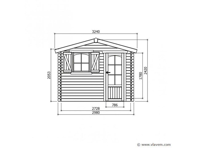 Tuinhuisje servoz - afbeelding 2 van  3