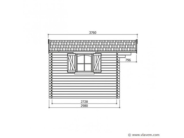 Tuinhuisje servoz - afbeelding 3 van  3