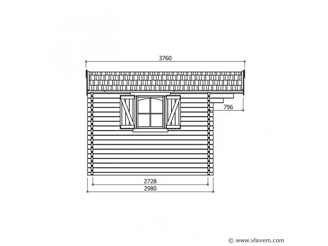 Tuinhuisje servoz - afbeelding 3 van  3