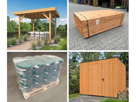 Tuinhuizen, kapschuren en houten bouwmaterialen
