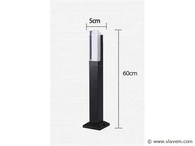 Tuinlamp - 10w – 60 cm – 3500k warm wit - sla-16 (4x) - afbeelding 4 van  4