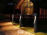 Tuinlamp - 12w – 60 cm – 3500k warm wit – sla-35 (x6) - afbeelding 1 van  6