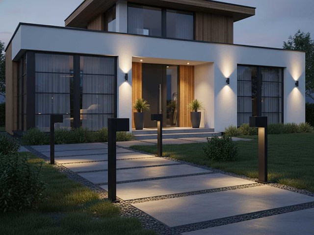 Tuinlamp gu10 50cm fitting zand zwart waterdicht (4x) - afbeelding 1 van  9