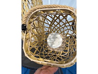 Tuinlamp wicker - buitenverlichting 2 stuks oplaadbaar - afbeelding 2 van  4
