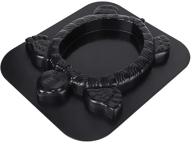 Tuinlandschap schildpadvormige kleurrijke vloertegels - afbeelding 1 van  4