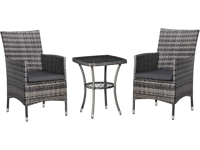 Tuinmeubilair, terrasmeubilair met bijzettafeltje - afbeelding 3 van  8