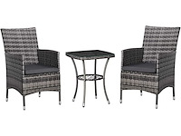 Tuinmeubilair, terrasmeubilair met bijzettafeltje - afbeelding 3 van  8