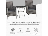 Tuinmeubilair, terrasmeubilair met bijzettafeltje - afbeelding 4 van  8