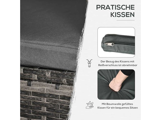 Tuinmeubilair, terrasmeubilair met bijzettafeltje - afbeelding 6 van  8