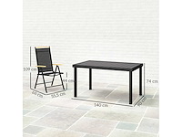 Tuinmeubilair voor 6 personen, aluminium frame - afbeelding 4 van  8