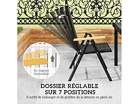 Tuinmeubilair voor 6 personen, aluminium frame - afbeelding 5 van  8