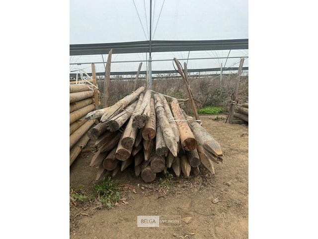 Tuinpalen ± 220 cm, ± 33 stuks - afbeelding 1 van  2