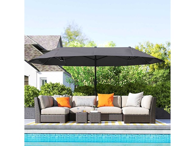 Tuinparasol buiten 4,6 x 2,7 m - afbeelding 1 van  3