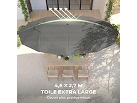 Tuinparasol buiten 4,6 x 2,7 m - afbeelding 3 van  6