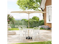 Tuinparasol f300cm upf 50+ met openende/sluitende krukas - afbeelding 2 van  7