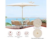 Tuinparasol f300cm upf 50+ met openende/sluitende krukas - afbeelding 4 van  7