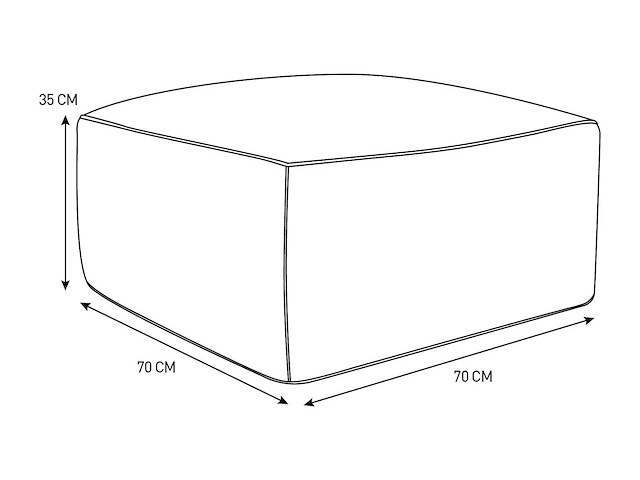 Tuinpouf in badstof - beige - afbeelding 4 van  5