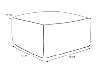 Tuinpouf in badstof - beige - afbeelding 4 van  5