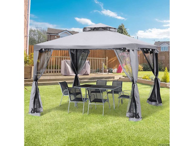 Tuinprieel prieel 3 x 3 m - afbeelding 2 van  5