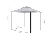 Tuinprieel prieel 3 x 3 m - afbeelding 4 van  5