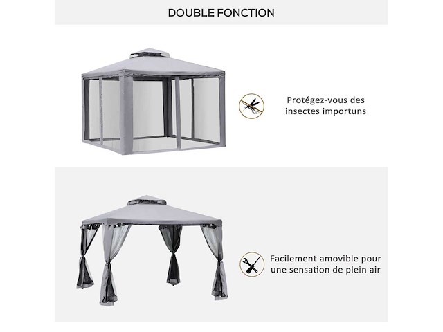 Tuinprieel prieel 3 x 3 m - afbeelding 5 van  5