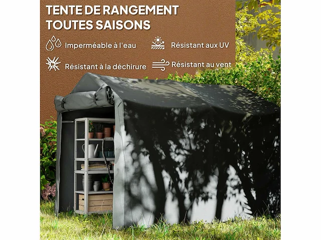 Tuinschuur 2 x 1,6 x 1,65 m buitenfietsenschuur - afbeelding 5 van  5