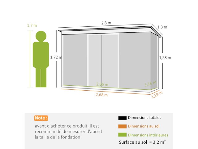 Tuinschuur 3,6 m² - gereedschapsschuur met funderingsset - afbeelding 4 van  10