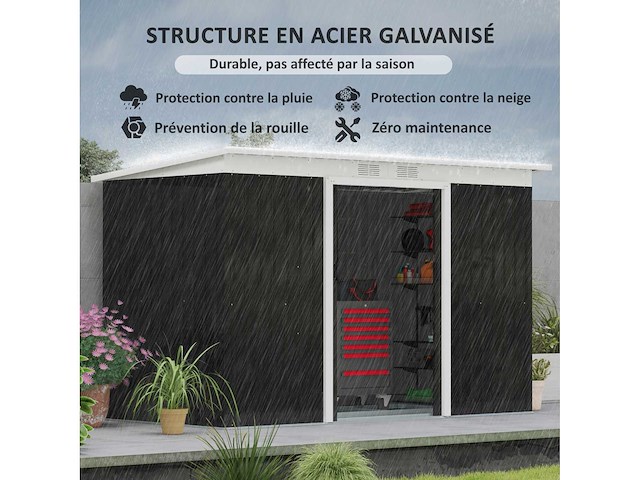 Tuinschuur 3,6 m² - gereedschapsschuur met funderingsset - afbeelding 5 van  10