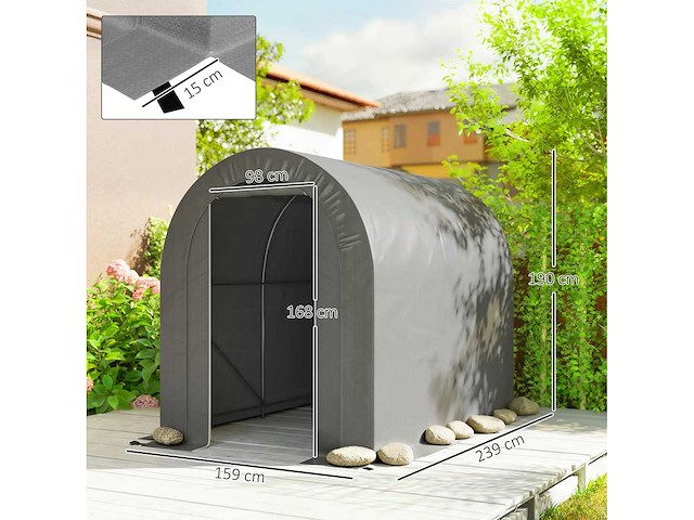 Tuinschuur, buitenopslag, tent, fietsenschuur, garage voor fiets - afbeelding 4 van  8