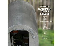 Tuinschuur, buitenopslag, tent, fietsenschuur, garage voor fiets - afbeelding 5 van  8