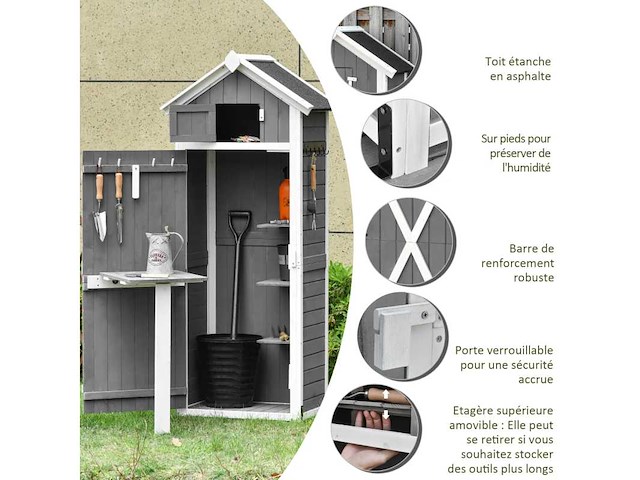 Tuinschuur, kastenschuur voor gereedschap - afbeelding 4 van  6