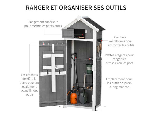 Tuinschuur, kastenschuur voor gereedschap - afbeelding 6 van  6