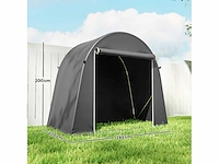 Tuinschuurtje, waterdichte opbergtent, motorfietsschuilplaats, rolluikendeur - afbeelding 3 van  5