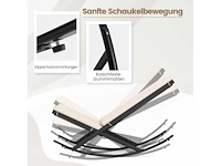 Tuinset bevat schommelstoelen en een metalen tafel met kussens - afbeelding 6 van  7