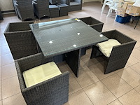 Tuinset met tafel en 4 stoelen - afbeelding 3 van  5