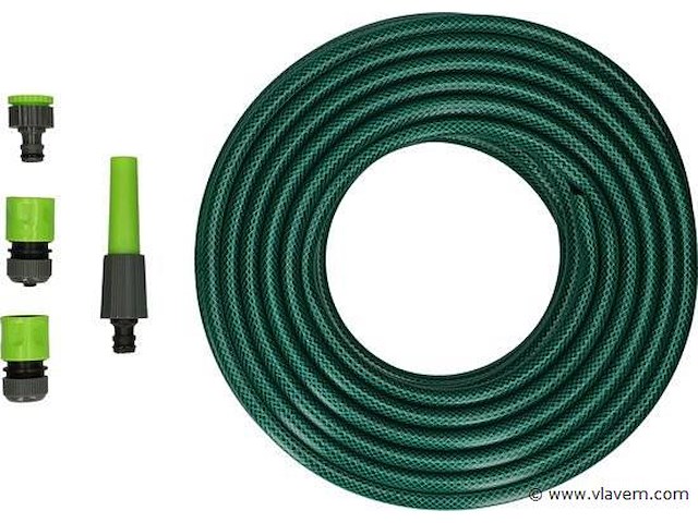 Tuinslang met koppelingen en sproeier - afbeelding 3 van  4