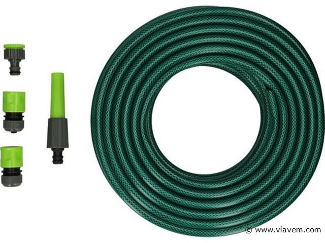 Tuinslang met koppelingen en sproeier - afbeelding 3 van  4