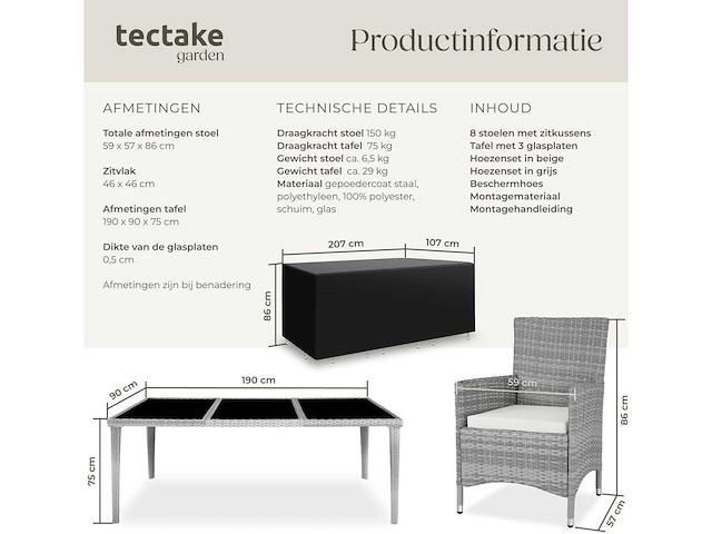 Tuinstoel (x4) - afbeelding 6 van  8