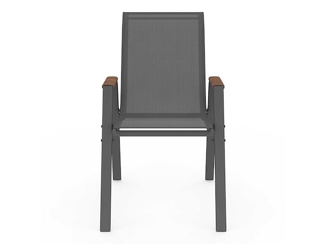 Tuinstoelen van textiel en rattan - set van 4 - afbeelding 6 van  10