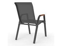 Tuinstoelen van textiel en rattan - set van 4 - afbeelding 9 van  10