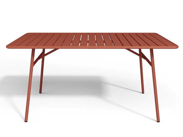Tuintafel - l.160 cm terracotta metaal - afbeelding 3 van  6